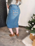 Vintage Wash Denim Skirt