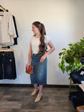 Vintage Wash Denim Skirt