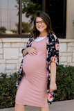 Braelynn Midi Dress in Rose