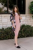 Braelynn Midi Dress in Rose