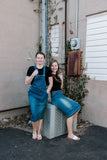 Denim Midi Overalls