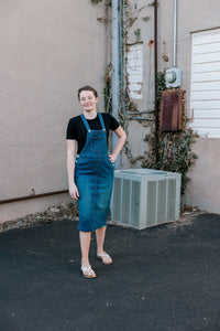 Denim Midi Overalls