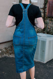 Denim Midi Overalls