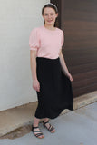 Pleated black skirt