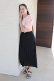 Pleated black skirt