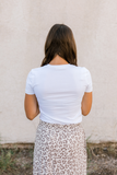 Basic Crew Neck Layering Tee in White