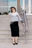 The Olivia Top in Gray-Final sale