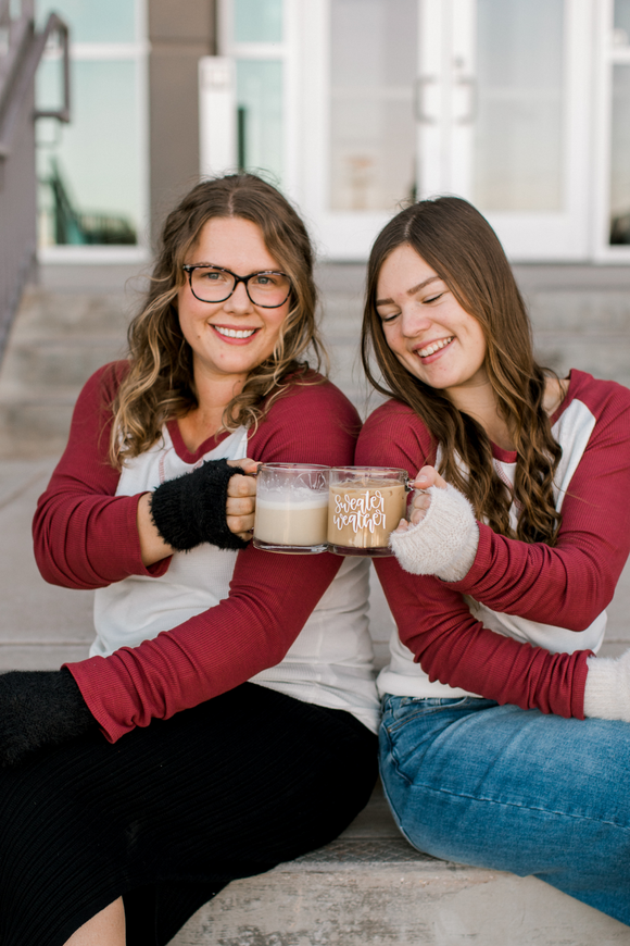 Long Sleeve Raglan Tee in Rust