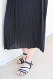 Pleated black skirt